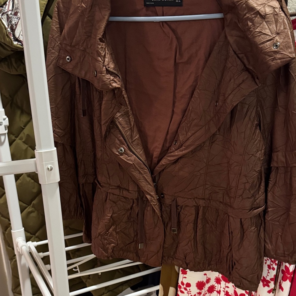 Zara Brown Utility Jacket for Women